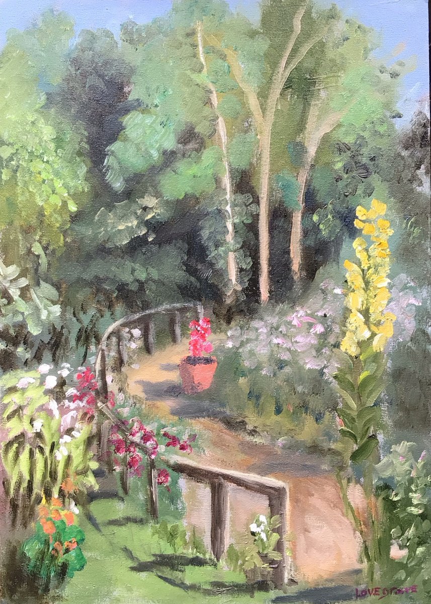 Impressionistic Landscape Oil Painting By Julian Lovegrove Art, 12 X 16", Trees At Our Local Nature Reserve., Original Artwork