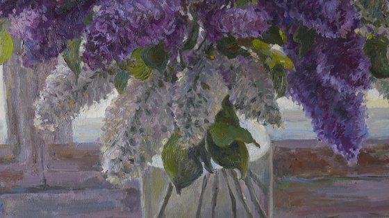 Lilacs - Lilacs still life painting