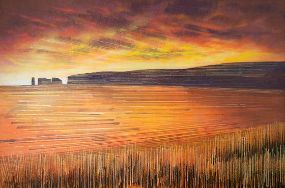 Studland Bay At Sunset
