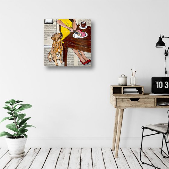 Dog Days Coffee and Cake 30cm x 30cm