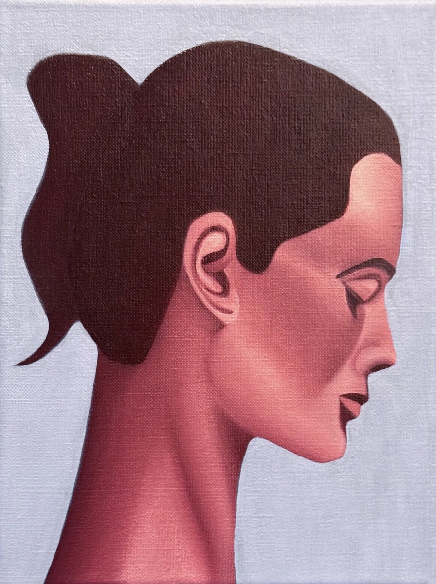 Impressionistic Portrait Oil Painting By Tim Muddiman, 8 X 12", Allea, Original Artwork