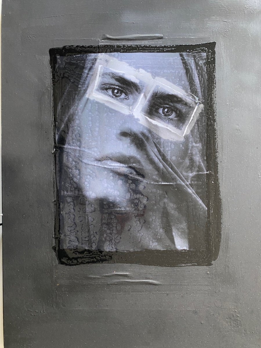 Portrait Painting By Jerome Cholet, 20 X 28, Eyes 2, Original Artwork