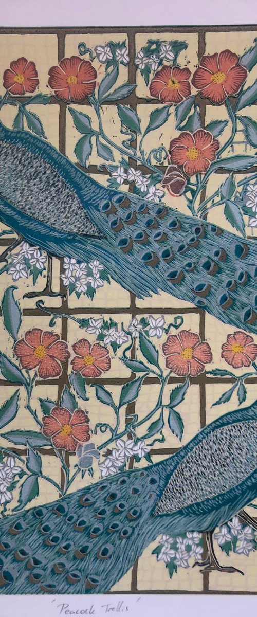 Peacock Trellis by Marian Carter
