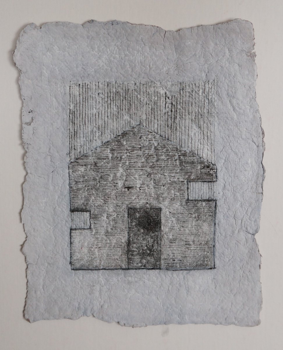 Geometric Abstract Acrylic Painting By Anna Jannack, 8 X 10, House Ii, Original Artwork