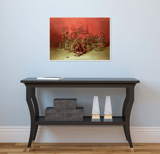 Juicy pomegranate. Still life