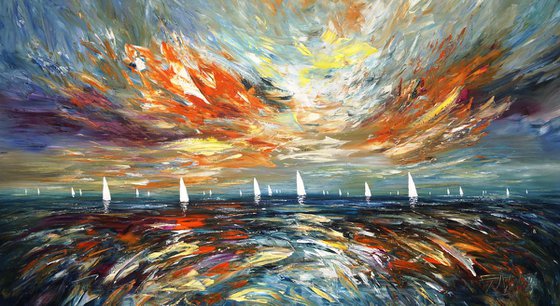 Evening Seascape Sailing L 1