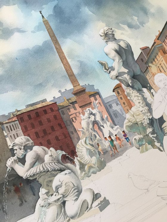 Azure luster. Piazza Navona