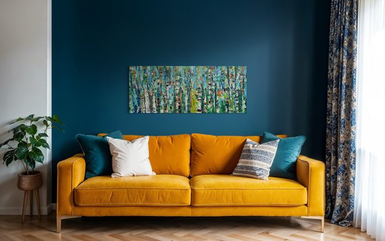 Whisper of the birch grove. Triptych