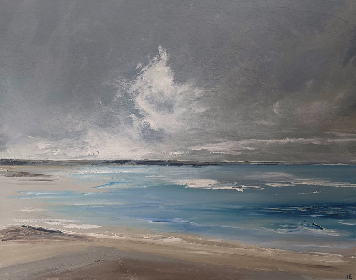 Impressionistic Landscape Oil Painting By Jo Earl, 10 X 8, Eastbourne Seascape, Original Artwork