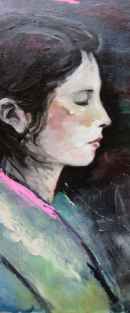 L'une (head of a woman in profile, study) by Catalin Ilinca