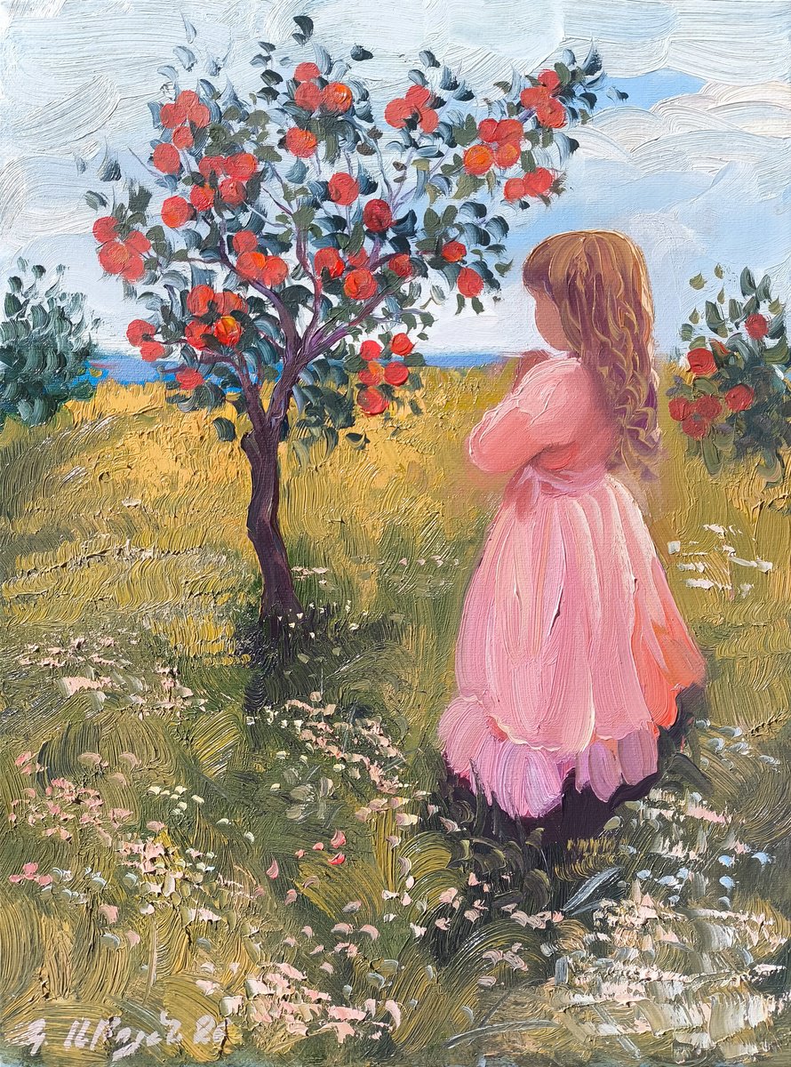 Beneath The Apple Tree By Kamo Atoyan, 12 X 16, Artwork For Sale On Artfinder
