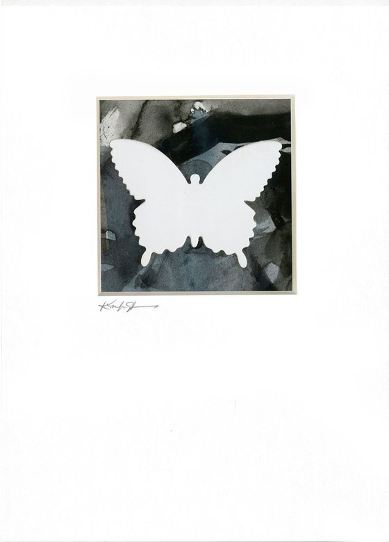 Butterfly Collage Collection 1 - 3 Minimalist Collages by Kathy Morton Stanion