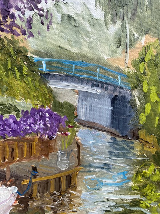 Canal in Dutch town
