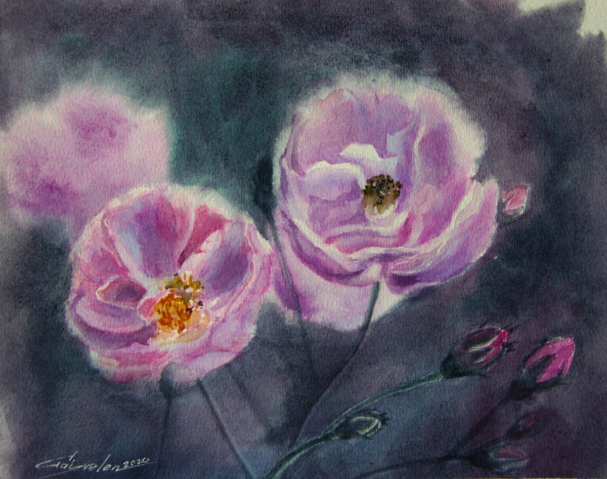 Pink anemones by Elena Gaivoronskaia