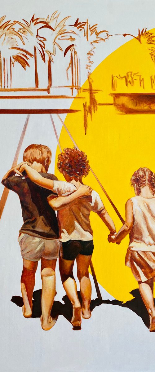 Kidsgo to future on yellow by Anastassia Markovskaya