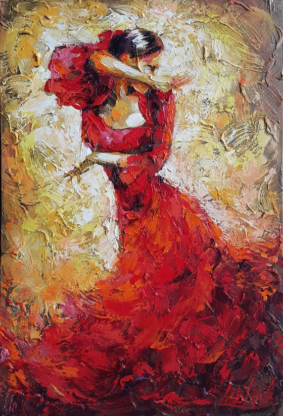 Carmen - painting oil original, opera