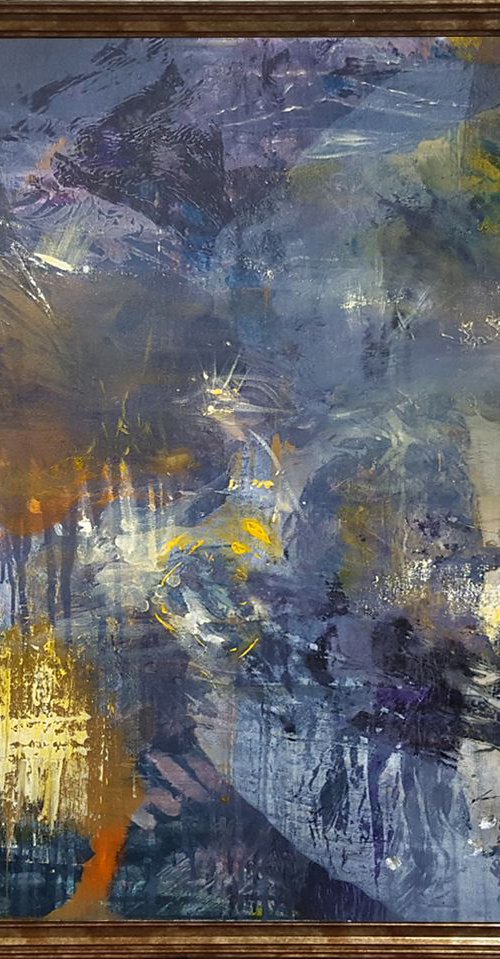 Whispering quietly through the eyes of the fall forest original mindscape signed KLOSKA by Kloska Ovidiu