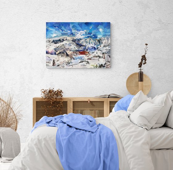 My lovely Alps – Winter Mountainscape Collage