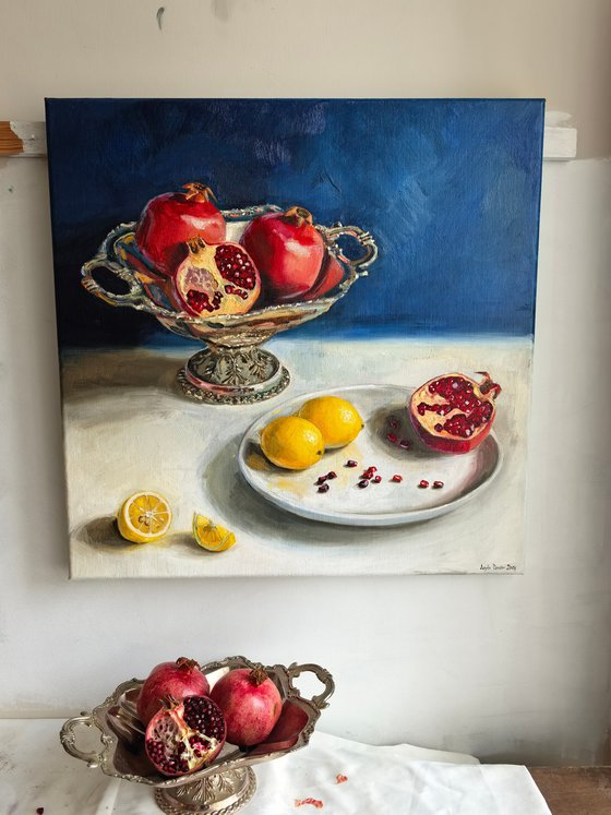 Pomegranates and lemons