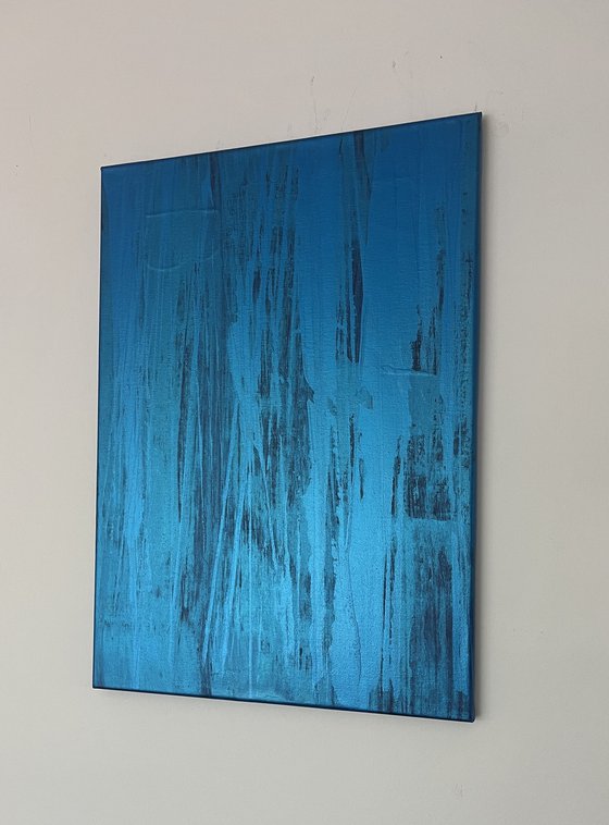 Hand-painted Blue Flow