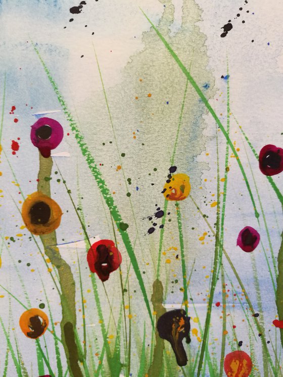 Abstract Watercolour Flowers