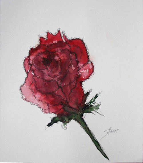 Rose fantazi / Original Painting by Salana Art Gallery
