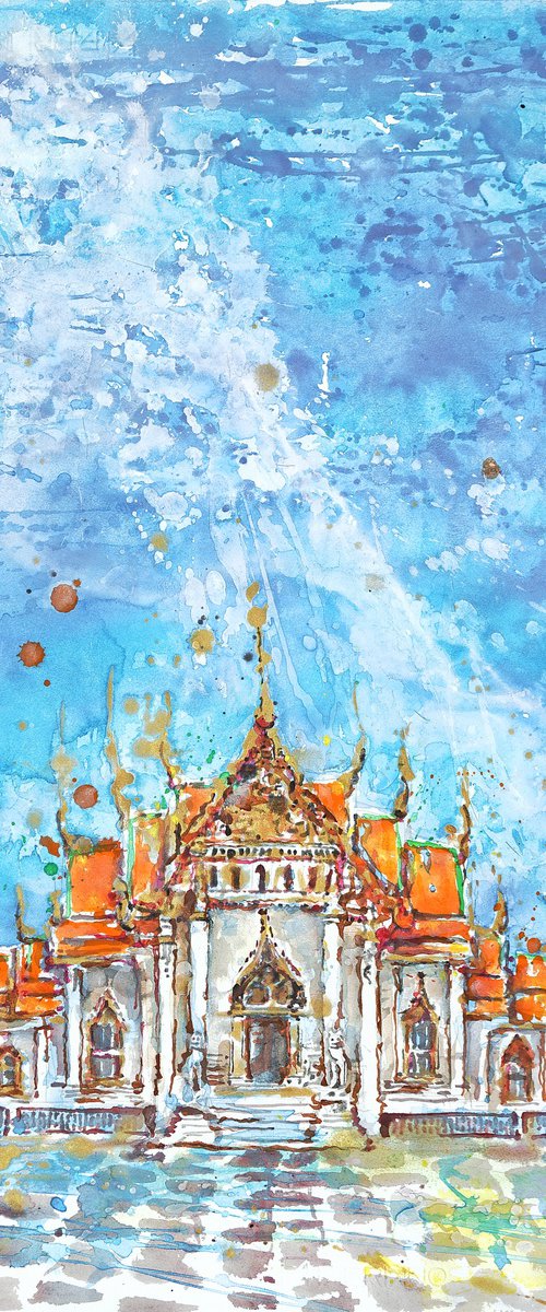 Temple and sky by Gordon T.