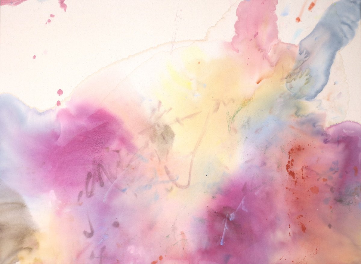 Organic Abstract Acrylic Painting By Melissa Mcgill, 49 X 36", Poetic Memory, Original Artwork