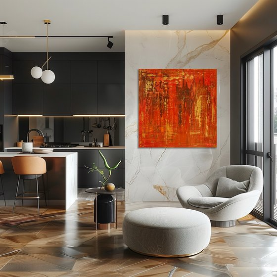 Hand-painted Red Gold