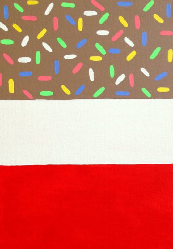 Fab Ice Lolly Pop Art Painting With Sprinkles, Original Acrylic Painting On Canvas
