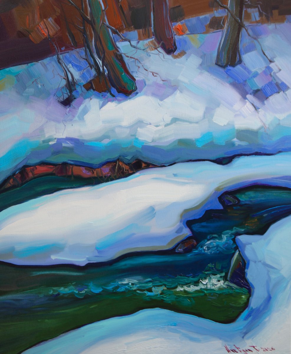 Winter Landscape By Tigran Avetyan, 18 X 22, Artwork For Sale On Artfinder