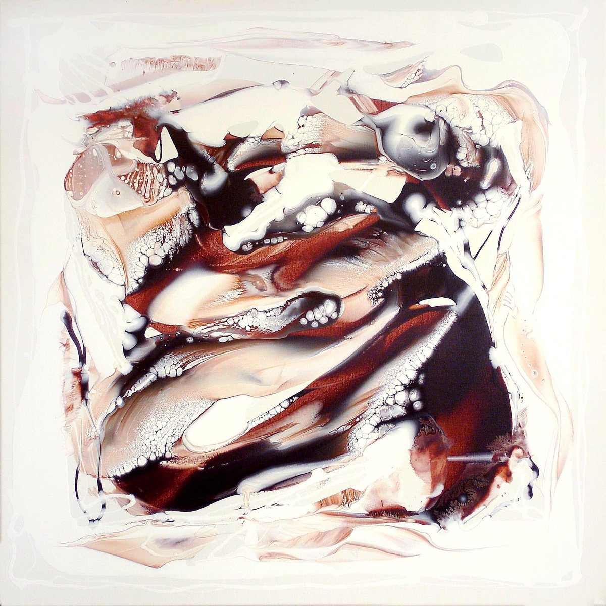 Expressive Abstract Acrylic Painting By Paresh Nrshinga Frsa, 30 X 30", Follow My Light, Original Artwork