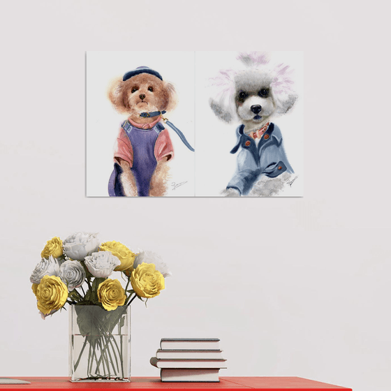 Cute Dogs Diptych