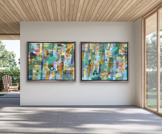 Go With the Flow (Diptych)