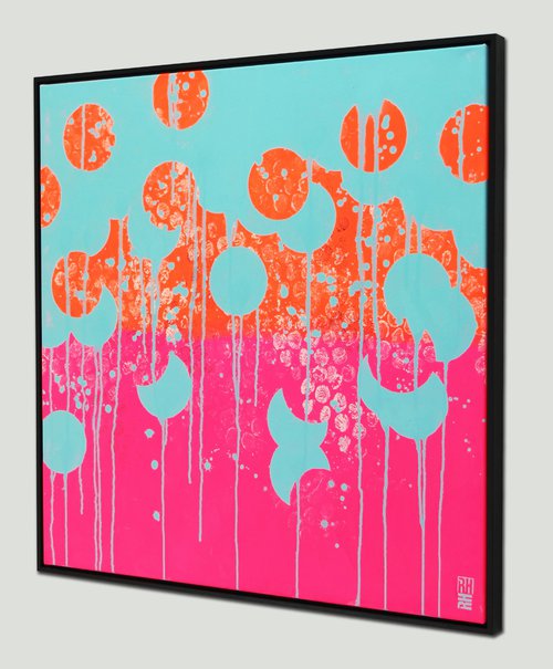 Neon Pop Colors - Incl Frame by Ronald Hunter