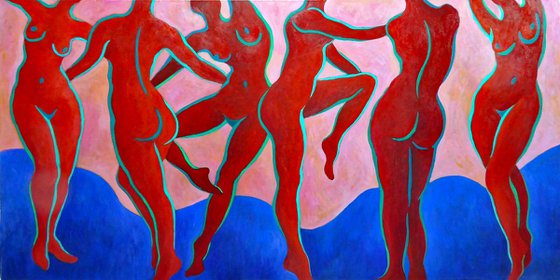 RED NUDES DANCING