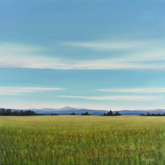 Distant Mountain - Blue Sky Landscape