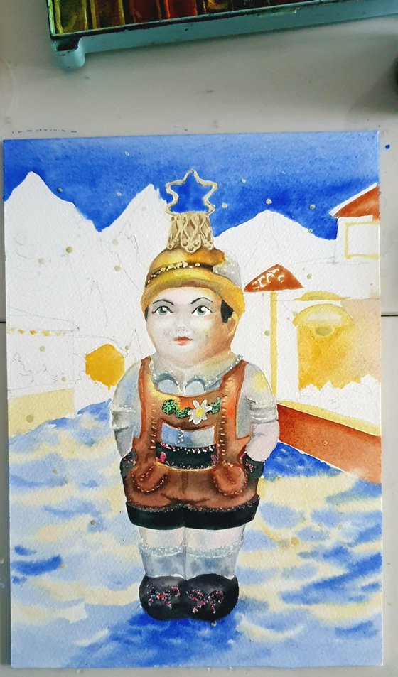 Snowfall over Bavaria