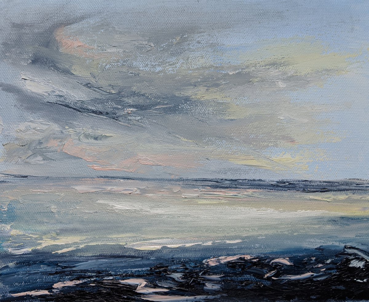 Gran canaria pastel seascape by Jo Earl