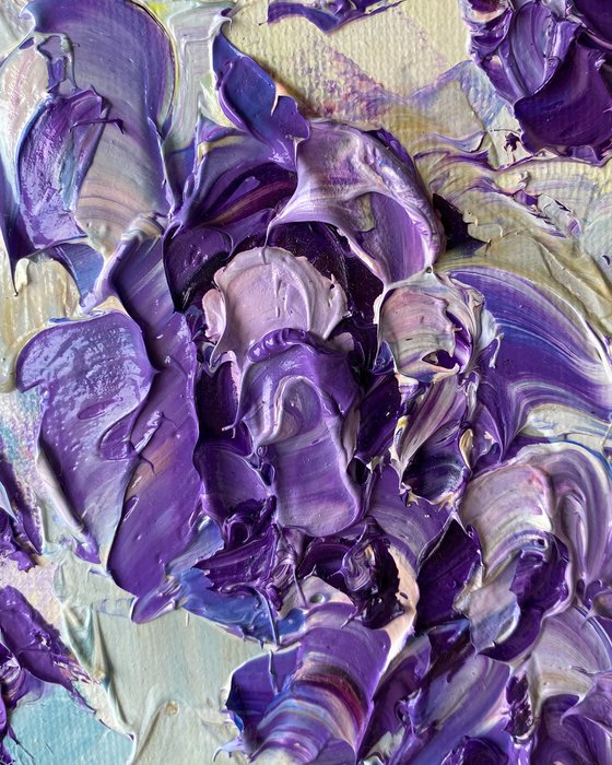 Wisteria Floral Oil Painting