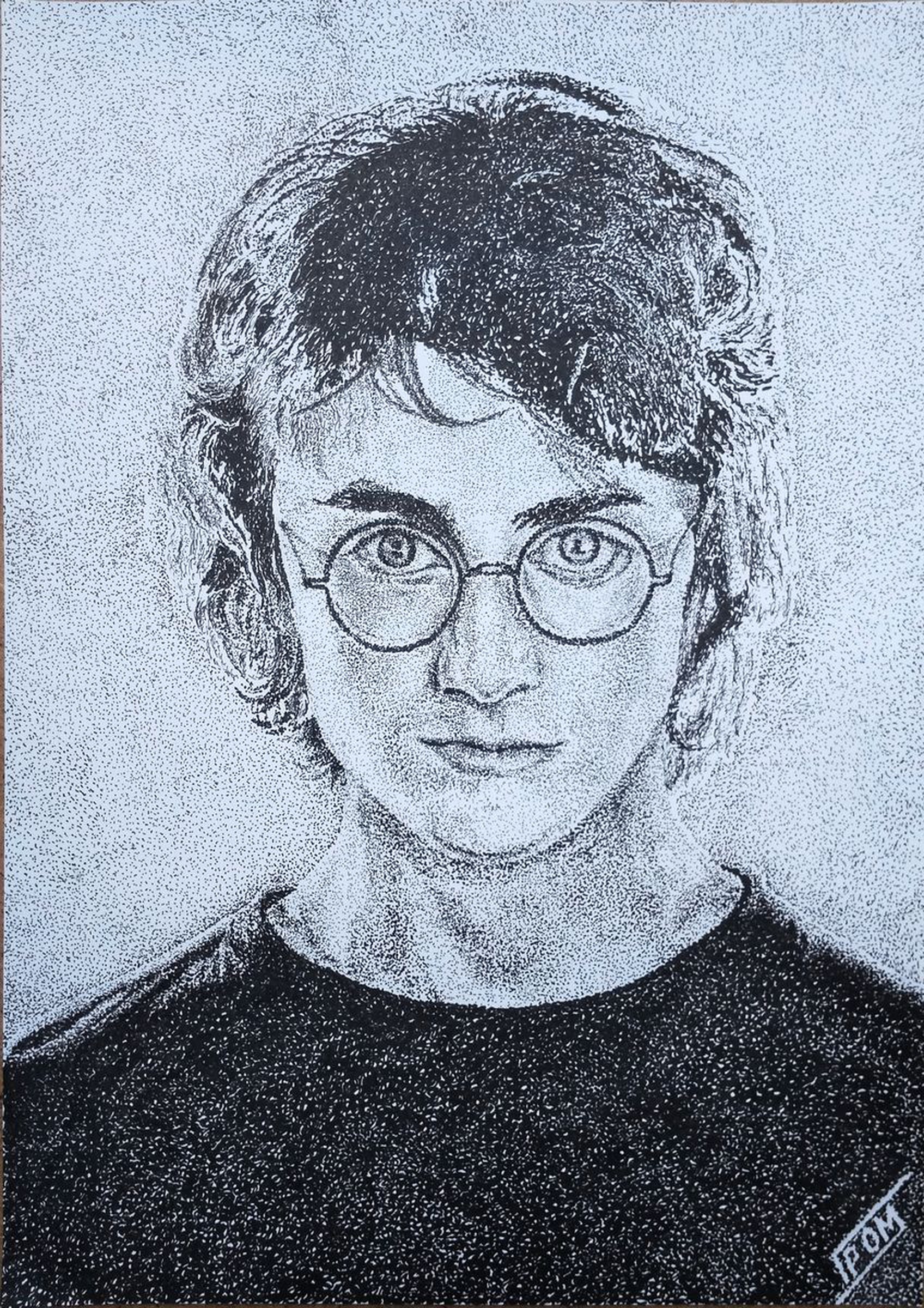 Harry Potter Portrait Original Pointillism Art Artfinder