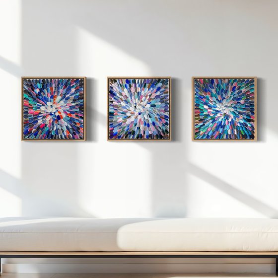 Blooms 44 - triptych
