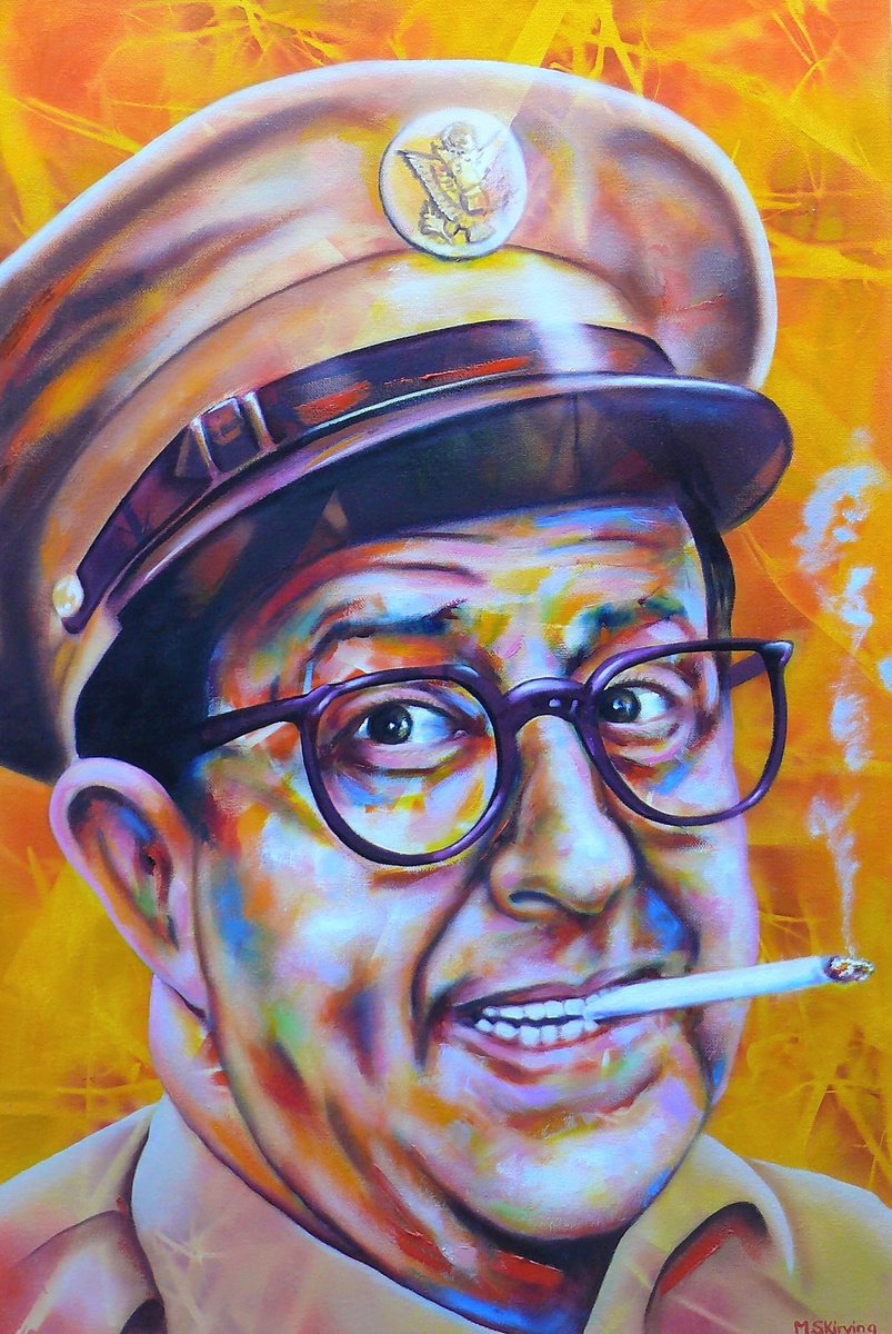 Expressive Portrait Oil Painting By Mark Antony Skirving, 20 X 30", Bilko, Original Artwork