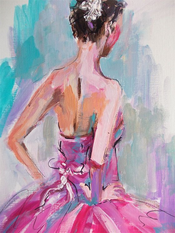Ballerina Study Series - Acrylic Painting on Paper