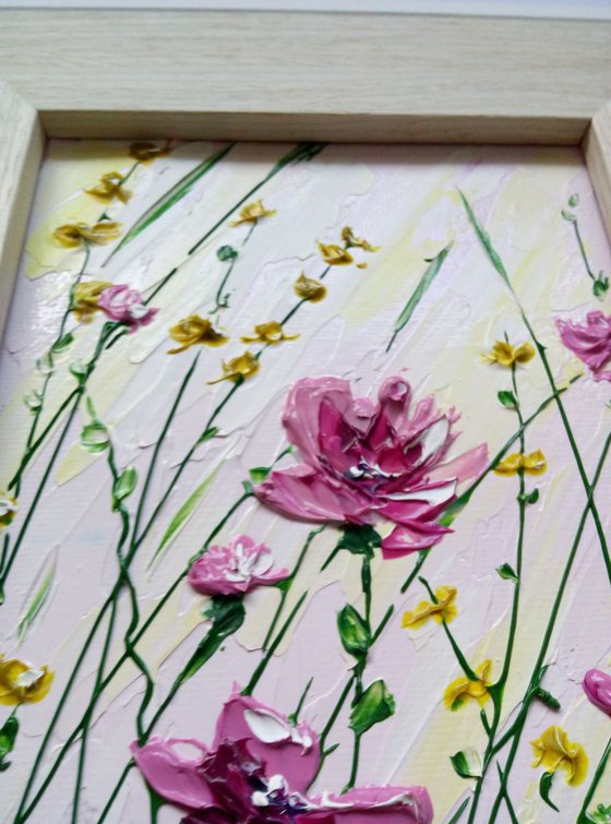 Wildflowers In The Field #1+ Easel or Frame, miniature