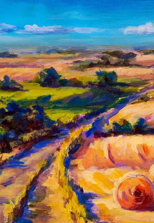 Summer golden fields by Anastasia Art Line