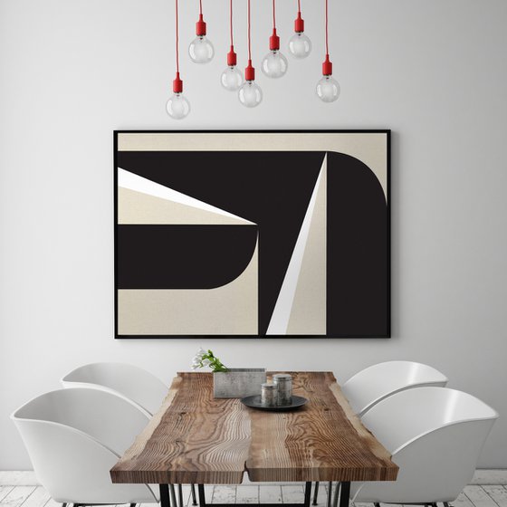 Abstract Black & White Graphic No. 3 - 30x40