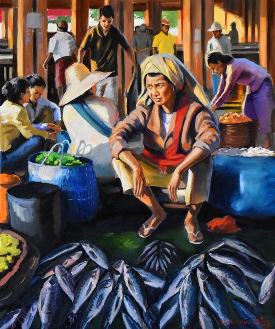 The market in Cambodia