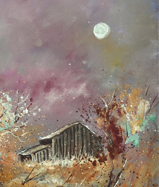 Old barn in autumn