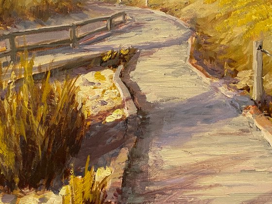 Spanish Bay Boardwalk plein air Landscape